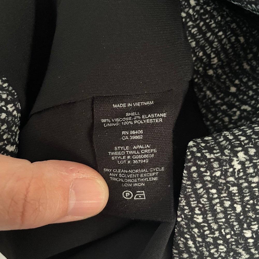 Theory Apalia Tweed Twill Print Crepe A-Line Dress - image 4